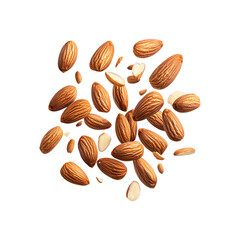 flying almond nuts png