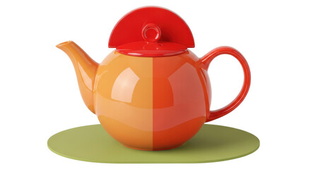 Isolated Two-Tone Teapot