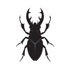 Pincers Of Stag Beetle Silhouette