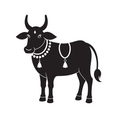 Sacred Cow Religious Symbol Silhouette