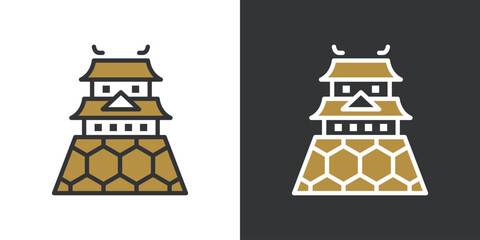 日本のお城のアイコン  © WAWAWA