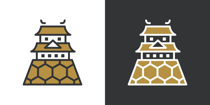 日本のお城のアイコン
