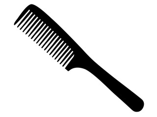 A comb full black silhouette vector illustration design