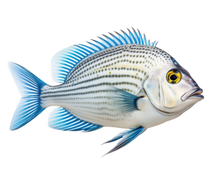 fish on white background