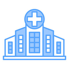 Obraz premium Hospital Blue Icon