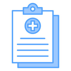 Obraz premium Medical Record Blue Icon