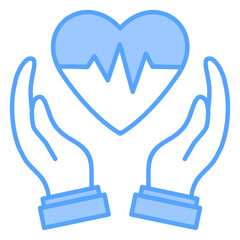 Obraz premium Heart Care Blue Icon