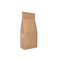 A plain brown paper bag, typically used for packaging food items or takeout.