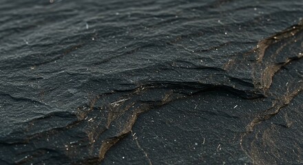 Dark Grey Slate Texture Photo: Close-Up Background