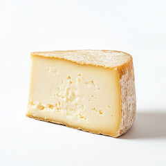 piece of cheese isolated on white background.