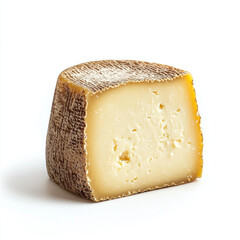 piece of cheese isolated on white background.