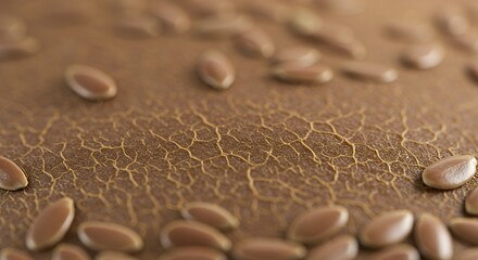 Macro Photography of Flax Seeds on Cracked Surface