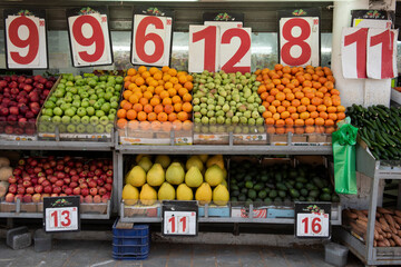 Colorful outdoor produce market