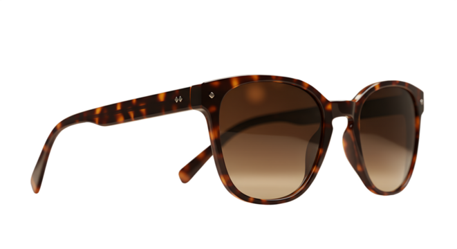 Stylish tortoiseshell sunglasses with gradient lenses  