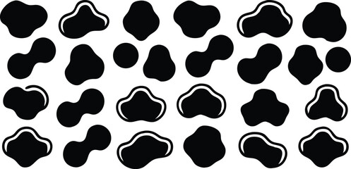 Fototapeta premium Abstract Black Shapes for Modern Design Projects