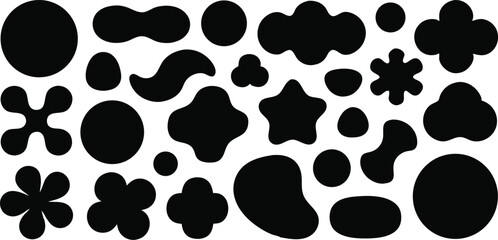 Fototapeta premium Creative Black Shapes for Modern Design Projects