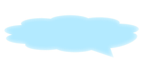 柔らかいモコモコフキダシ　ライトブルー