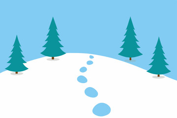 Obraz premium christmas tree with snow