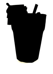 Obraz premium Grafik Cocktail Cocktailgrafik schwarz weiß