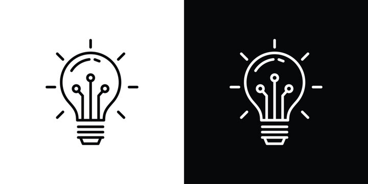 Innovation icon in black. flat graphic vector icon