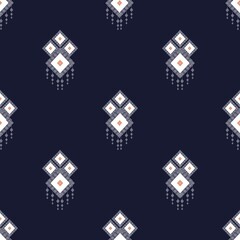 Naklejka premium Geometric ethnic pattern design for decoration, wallpaper, background, clothing , fabric texture 