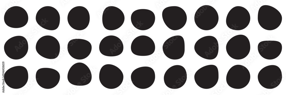 Poster blobs icon. rock black icons. drops or stone silhouettes. vector set of black blobs . organic blob s