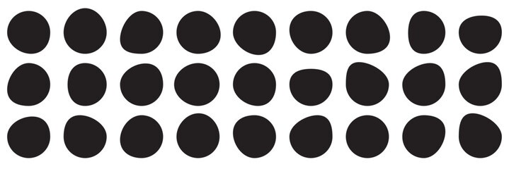 Blobs icon. Rock black icons. Drops or stone silhouettes. Vector set of black  blobs  . Organic blob shapes collection .  