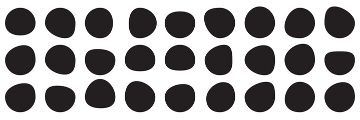 Blobs icon. Rock black icons. Drops or stone silhouettes. Vector set of black  blobs  . Organic blob shapes collection .  