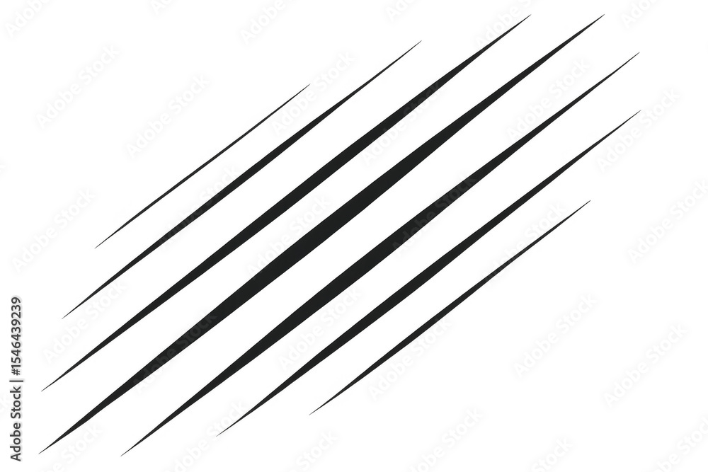 Poster black diagonal scratches intersecting dynamically across transparent surface, creating grungy textur