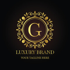 Golden anniversary vector badge with ribbon: a vintage quality award seal, ideal for business guarantee or certificate illustration logo G