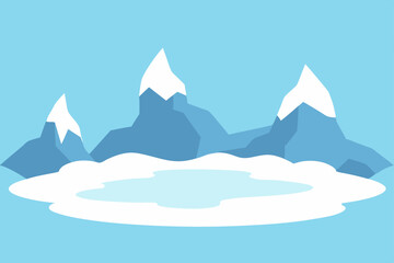 vector illustration of mountain landscape