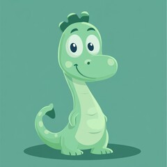 Obraz premium Cartoon dinosaur, cute, friendly