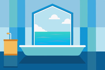 bathroom with bathtub and bath