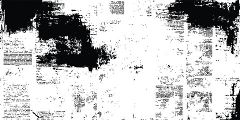 Vector old white newspaper paper grunge vintage background. Vector newspaper paper grunge vintage black and white poster with the words. Vector newspaper or magazine clippings