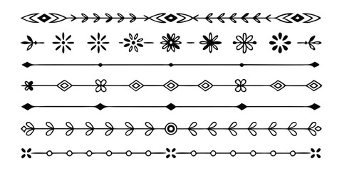 Hand drawn decorative borders and dividers