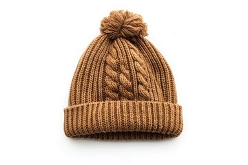 High Definition View of Hat Isolated on White Background Knitted Hat