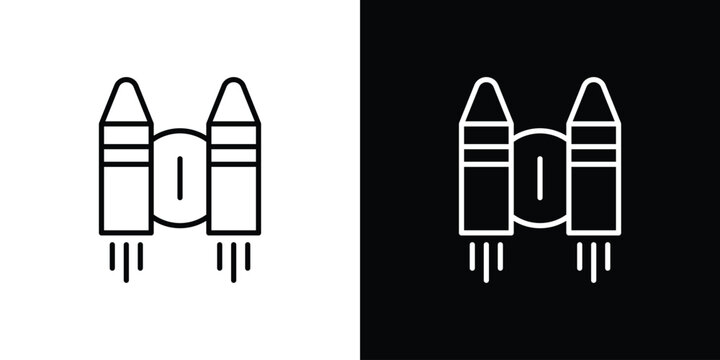Jetpack icon in black. flat graphic vector icon