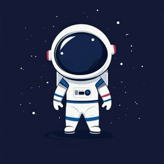 Cute astronaut in space