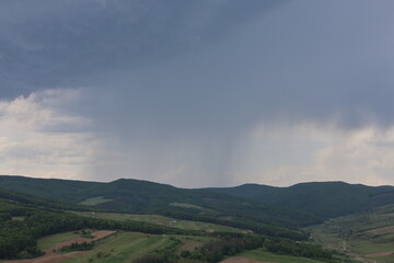 view from the hills of Cleja commune