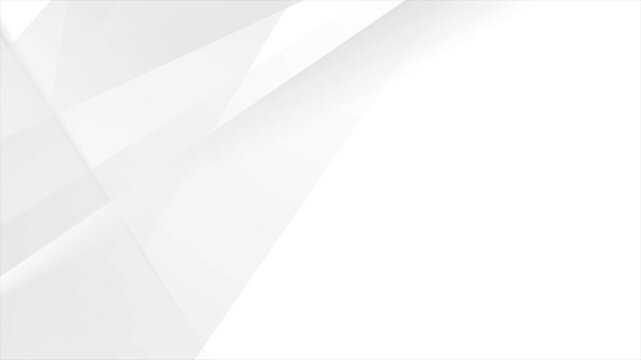 Grey white glossy stripes abstract minimal tech background. Seamless looping concept low poly motion design. Video animation Ultra HD 4K 3840x2160