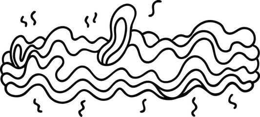 Obraz premium Steaming food with unique artistic outline