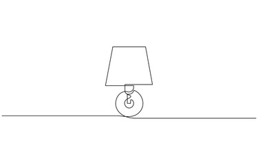 Lamp on ceiling as one line drawing banner. Continuous hand drawn minimalist minimalism design, one continuous line drawing of wall lamp.