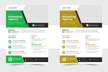 Digital marketing flyer design template modern marketing agency presentation brochure poster.