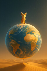 Fox of the Blue Planet (Generative AI)