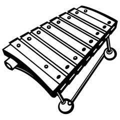 Illustration of a xylophone isolated on white background