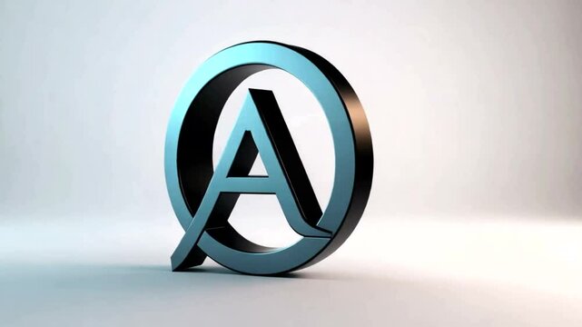 Bold, modern, stylized letter A logo design
