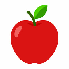 red apple isolated on white