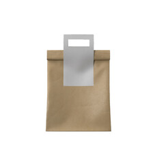 A simple brown paper bag with a handle, suitable for carrying items.