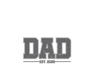 Comfort Colors Style Dad Typographic T-shirt Design	