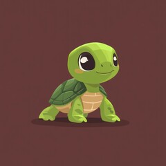 Fototapeta premium Cute cartoon turtle (1)
